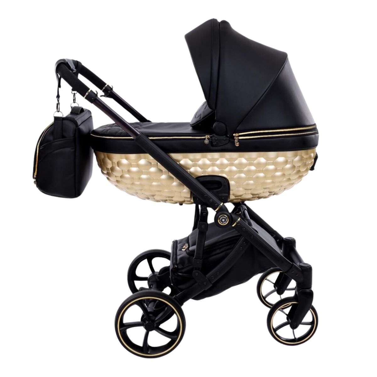 Trio Antes Baby Bubble Black/Gold Nav. Satin Telaio Black