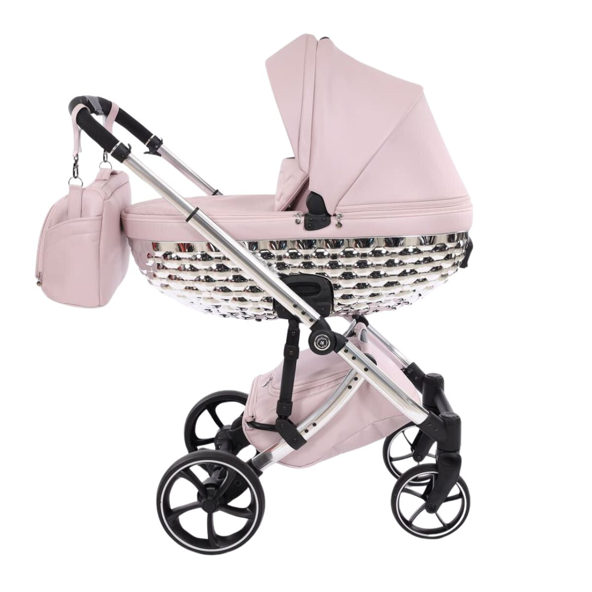 Trio Antes Baby Bubble Rosa/Silver Nav. Glossy Telaio Silver