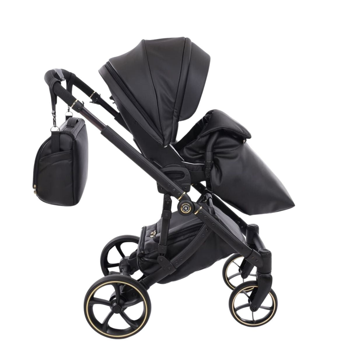 Trio Antes Baby Bubble Black/Gold Nav. Satin Telaio Black