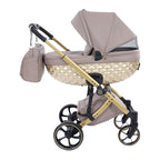 Antes Baby 2 in 1 Bubble Dark Beige/Gold Nav.Satin Telaio Gold