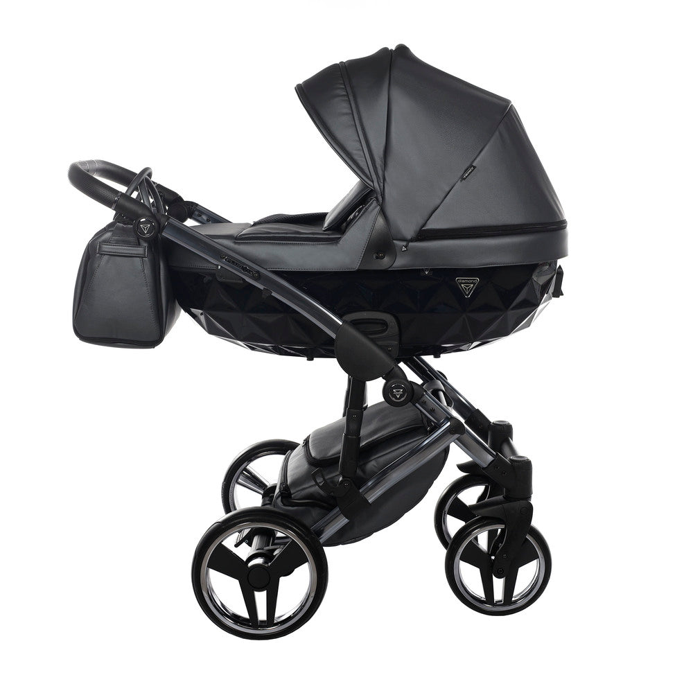 Diamond Fluo 3 in 1 Pelle Grigio Navicella Nera Telaio Titanio