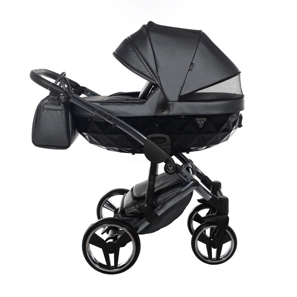 Diamond Fluo V3 2 in 1 Pelle Grigio Navicella Nera Telaio Titanio