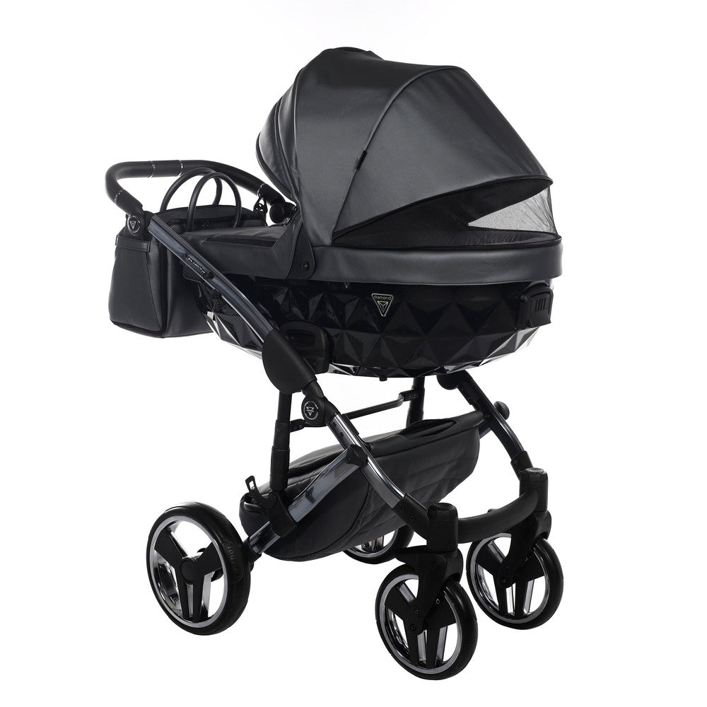 Diamond Fluo 3 in 1 Pelle Grigio Navicella Nera Telaio Titanio