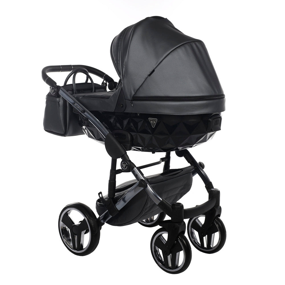 Diamond Fluo 3 in 1 Pelle Grigio Navicella Nera Telaio Titanio