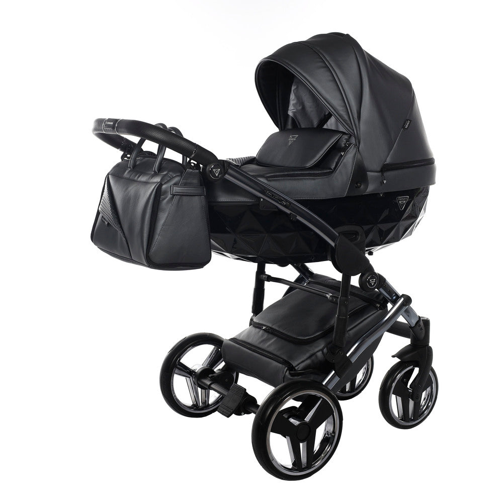 Diamond Fluo 3 in 1 Pelle Grigio Navicella Nera Telaio Titanio
