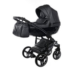 Diamond Fluo 3 in 1 Pelle Grigio Navicella Nera Telaio Titanio