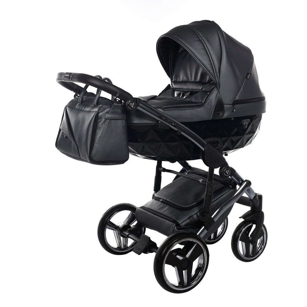 Diamond Fluo 3 in 1 Pelle Grigio Navicella Nera Telaio Titanio
