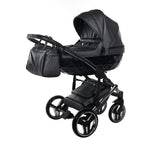 Diamond Fluo 3 in 1 Pelle Grigio Navicella Nera Telaio Titanio