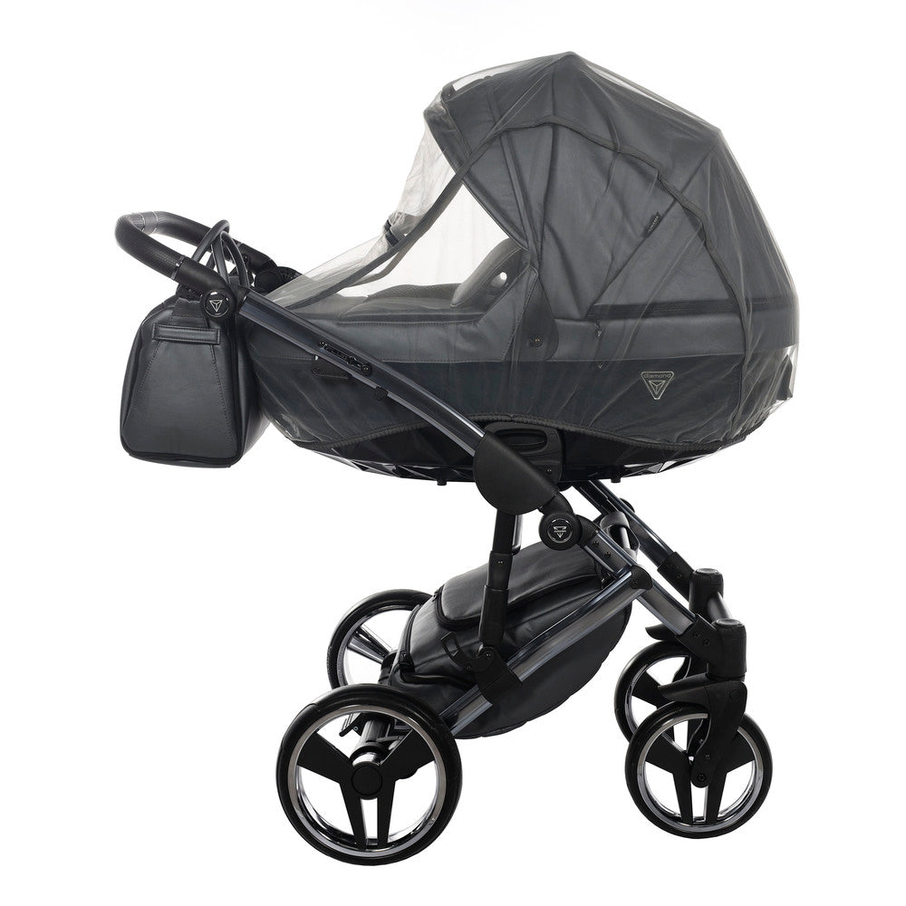 Diamond Fluo 3 in 1 Pelle Grigio Navicella Nera Telaio Titanio