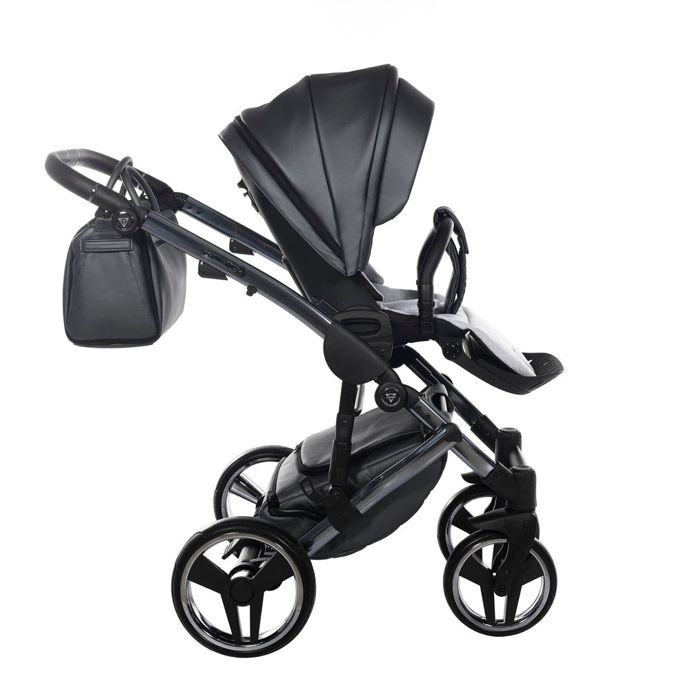 Diamond Fluo 3 in 1 Pelle Grigio Navicella Nera Telaio Titanio