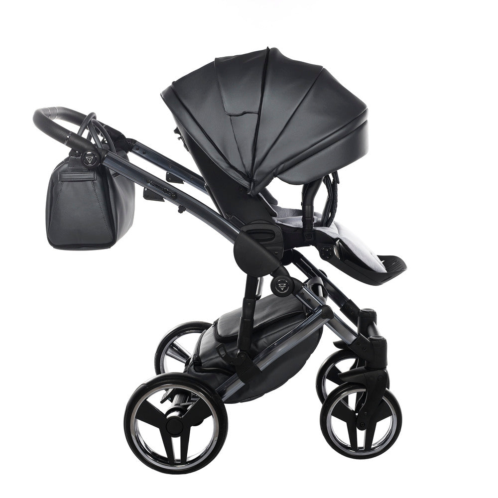 Diamond Fluo 3 in 1 Pelle Grigio Navicella Nera Telaio Titanio