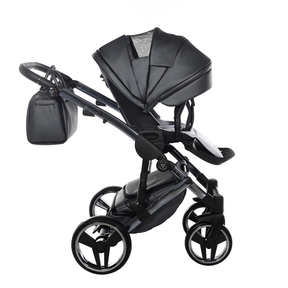 Diamond Fluo 3 in 1 Pelle Grigio Navicella Nera Telaio Titanio