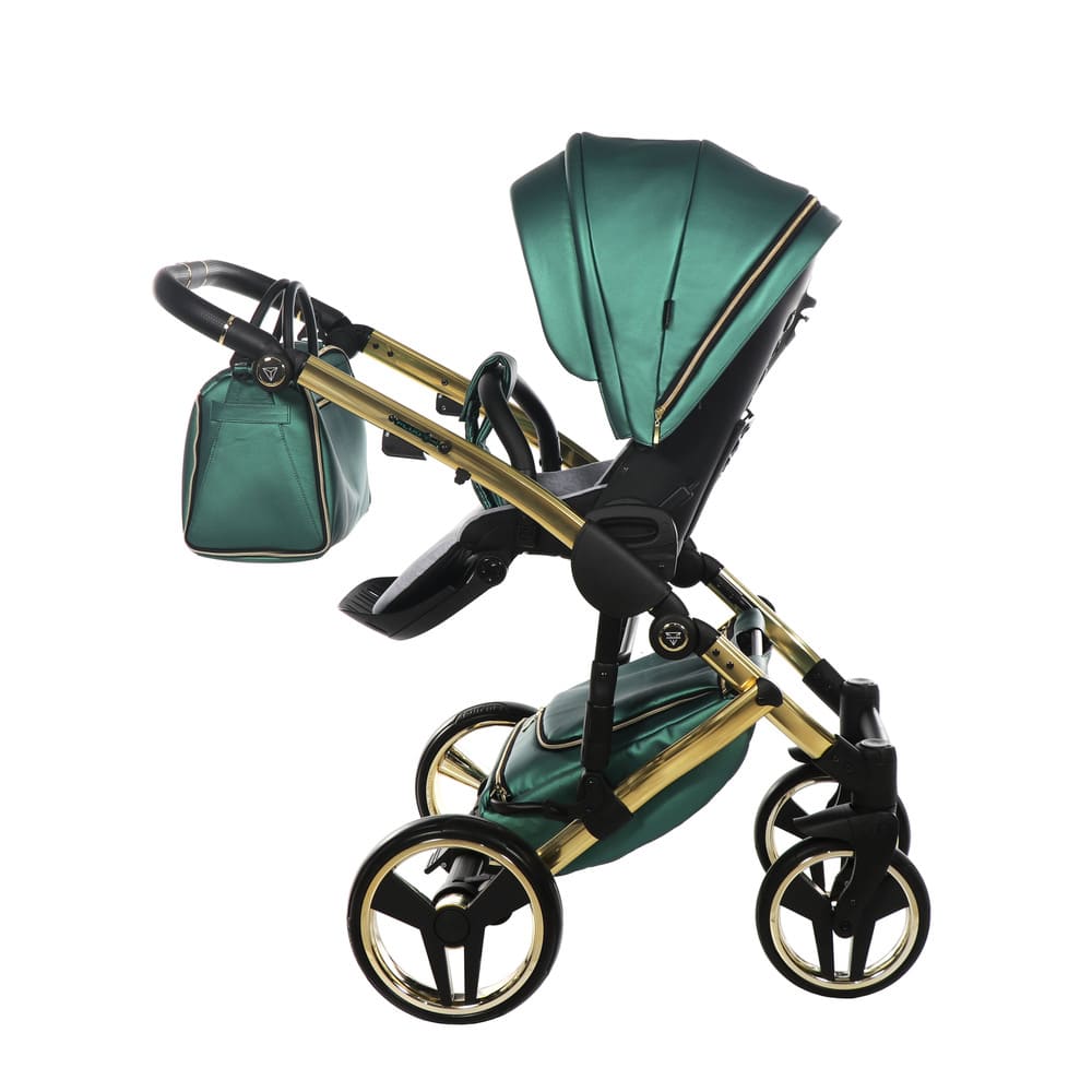 Diamond Fluo 3 in 1 Pelle Verde Navicella Nera Telaio Oro Giallo