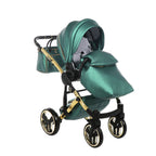Diamond Fluo 3 in 1 Pelle Verde Navicella Nera Telaio Oro Giallo