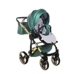 Diamond Fluo 3 in 1 Pelle Verde Navicella Nera Telaio Oro Giallo
