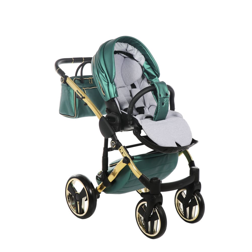 Diamond Fluo V3 2 in 1 Pelle Verde Navicella Nera Telaio Oro Giallo