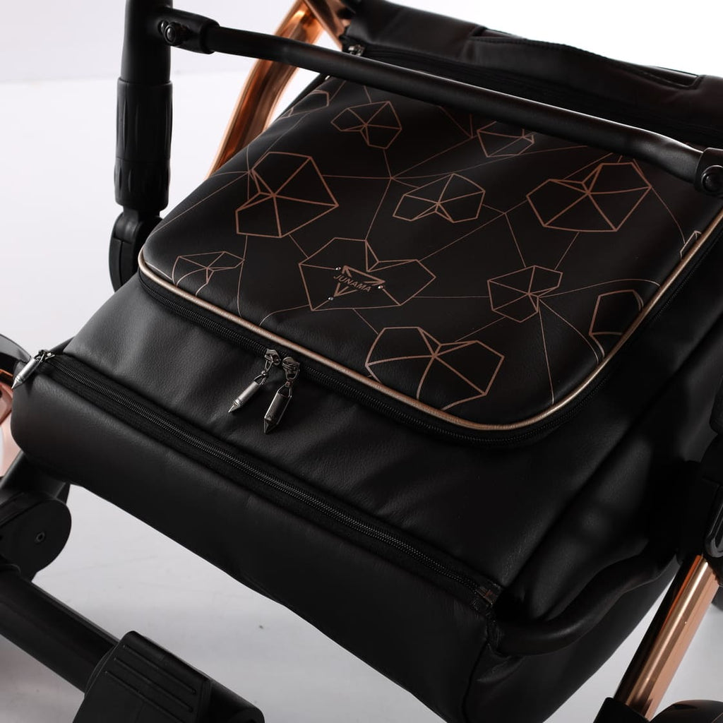 Junama Diamond Heart Collection V3 2 in 1 Ecopelle Black/Rosegold Telaio Rosegold