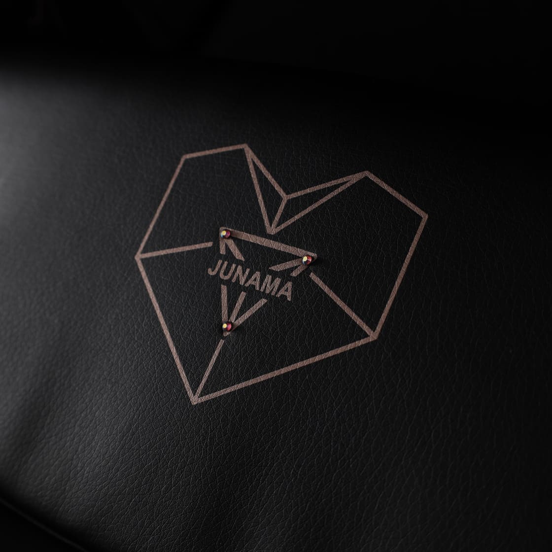 Junama Diamond Heart Collection V3 2 in 1 Ecopelle Black/Rosegold Telaio Rosegold