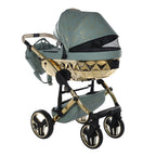 Junama Diamond Heart Collection V3 2 in 1 Ecopelle Khaki/Gold Telaio Oro Giallo