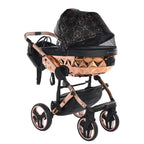 Junama Diamond Heart Collection V3 2 in 1 Ecopelle Black/Rosegold Telaio Rosegold