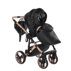 Junama Diamond Heart Collection V3 2 in 1 Ecopelle Black/Rosegold Telaio Rosegold
