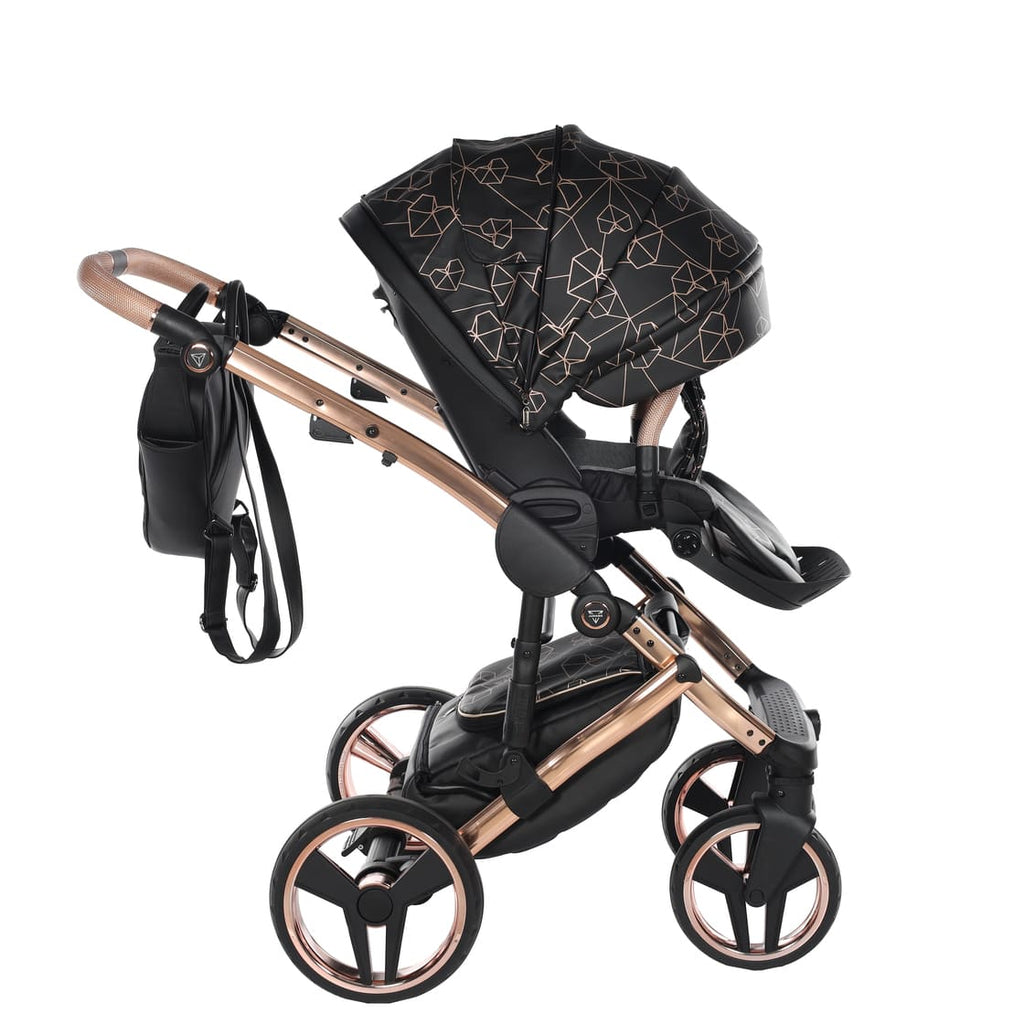 Junama Diamond Heart Collection V3 2 in 1 Ecopelle Black/Rosegold Telaio Rosegold