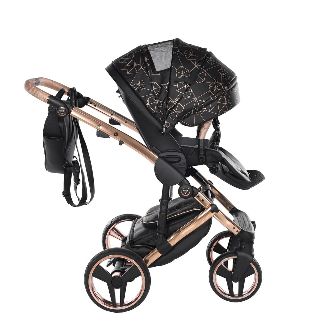 Junama Diamond Heart Collection V3 2 in 1 Ecopelle Black/Rosegold Telaio Rosegold