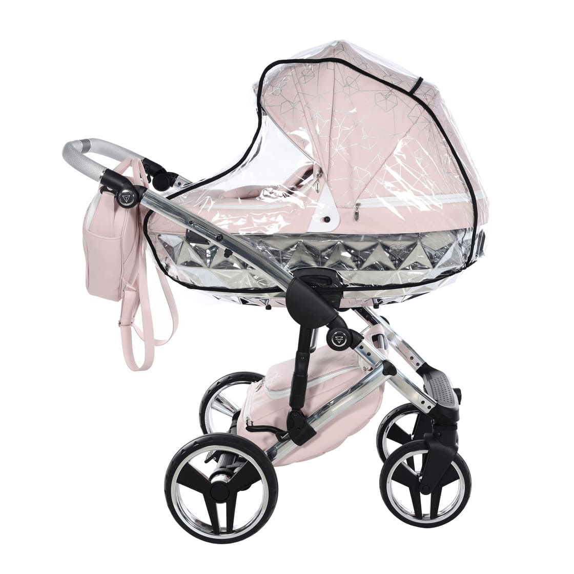 Trio Diamond Heart Collection V3 3 in 1 Ecopelle Rosa/Silver Telaio Silver