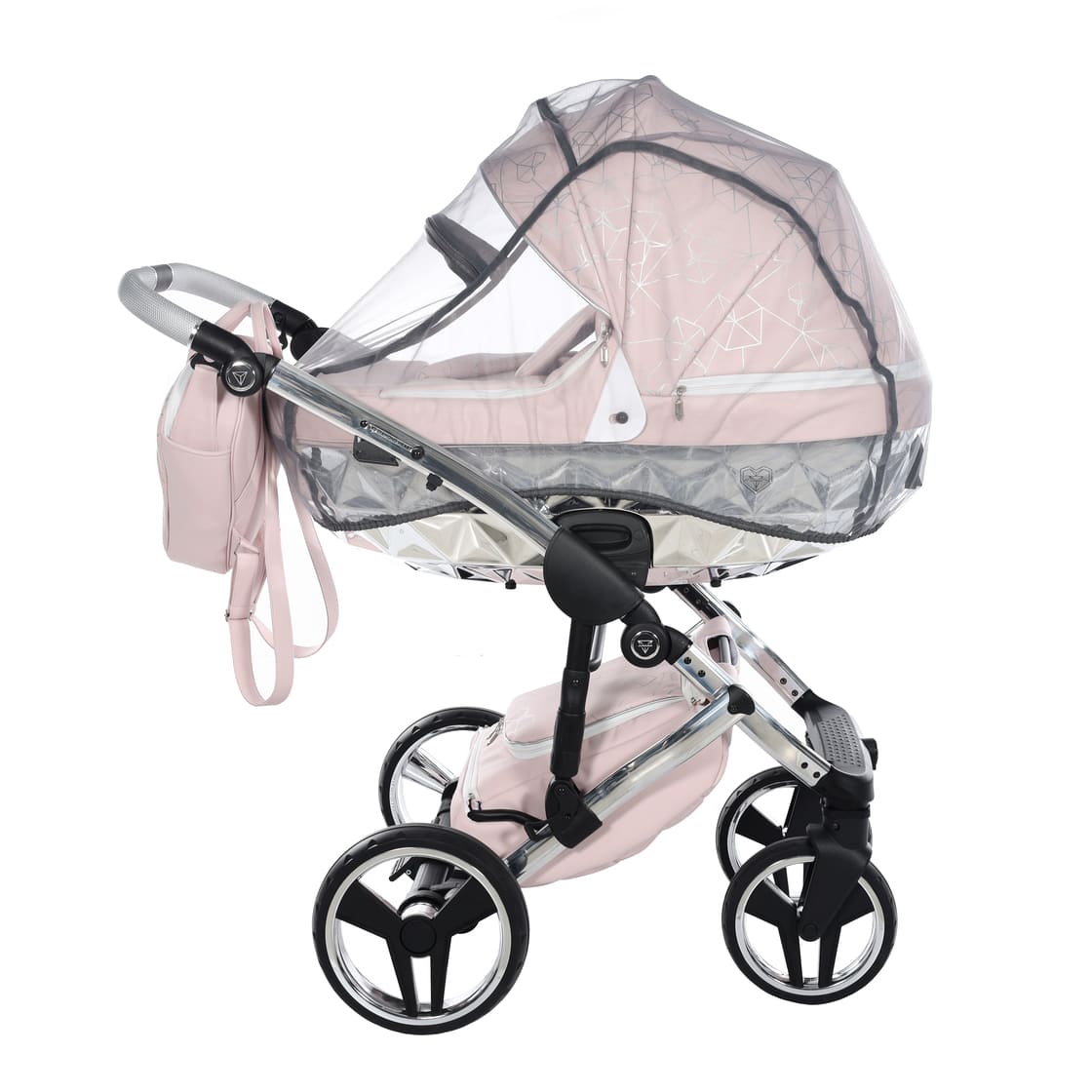 Trio Diamond Heart Collection V3 3 in 1 Ecopelle Rosa/Silver Telaio Silver