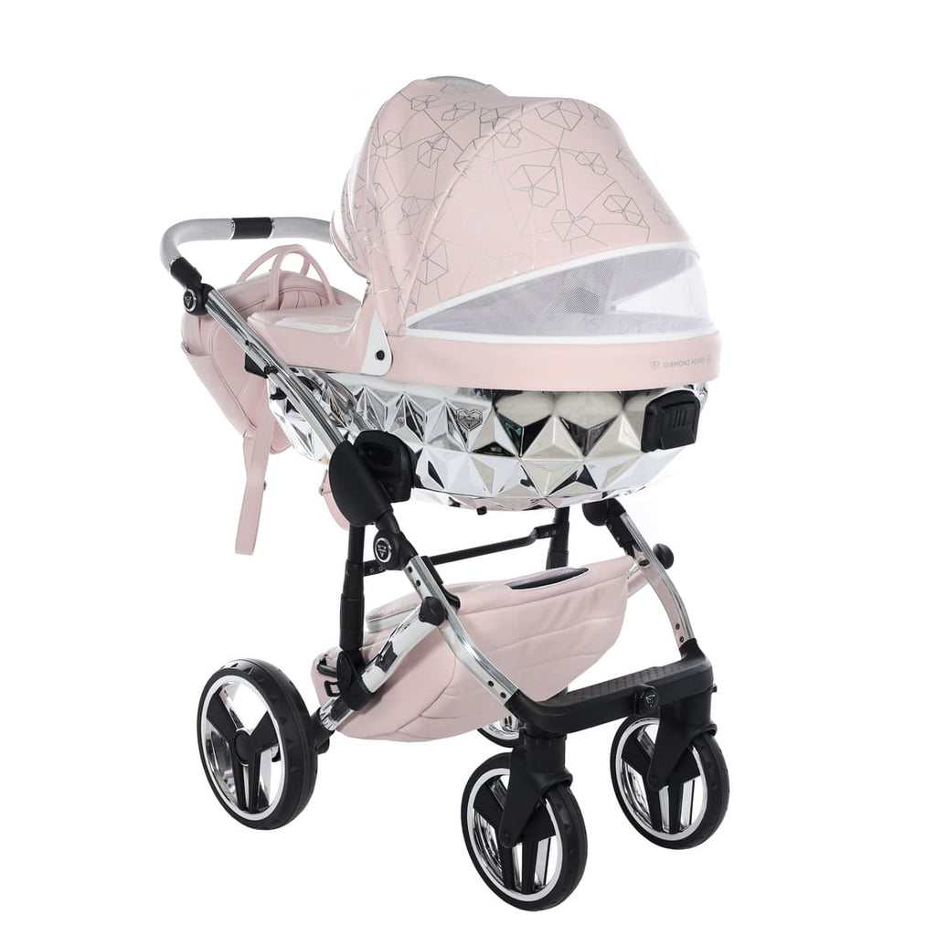 Trio Diamond Heart Collection V3 3 in 1 Ecopelle Rosa/Silver Telaio Silver