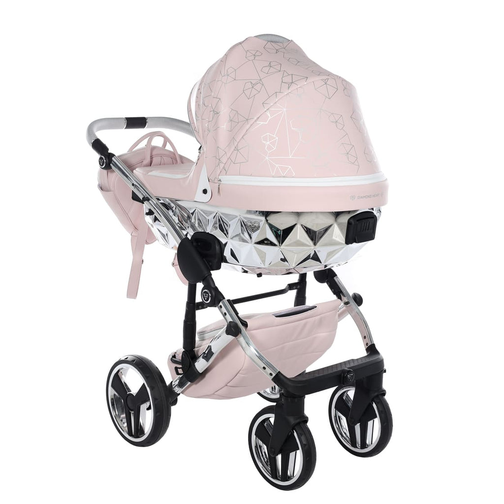 Trio Diamond Heart Collection V3 3 in 1 Ecopelle Rosa/Silver Telaio Silver