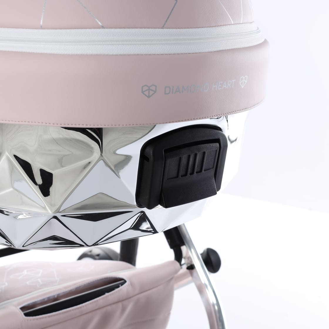 Trio Diamond Heart Collection V3 3 in 1 Ecopelle Rosa/Silver Telaio Silver