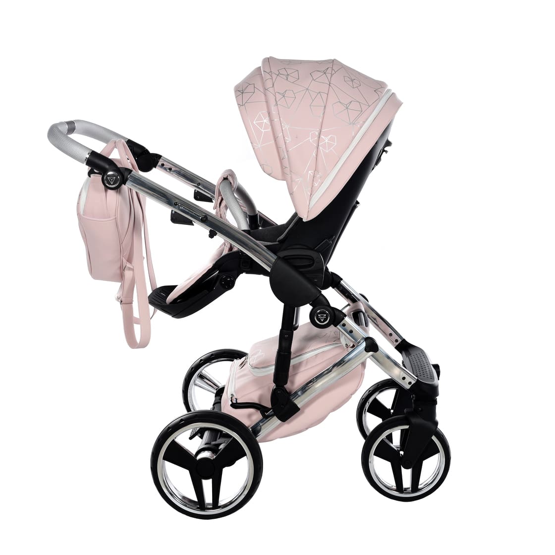 Trio Diamond Heart Collection V3 3 in 1 Ecopelle Rosa/Silver Telaio Silver