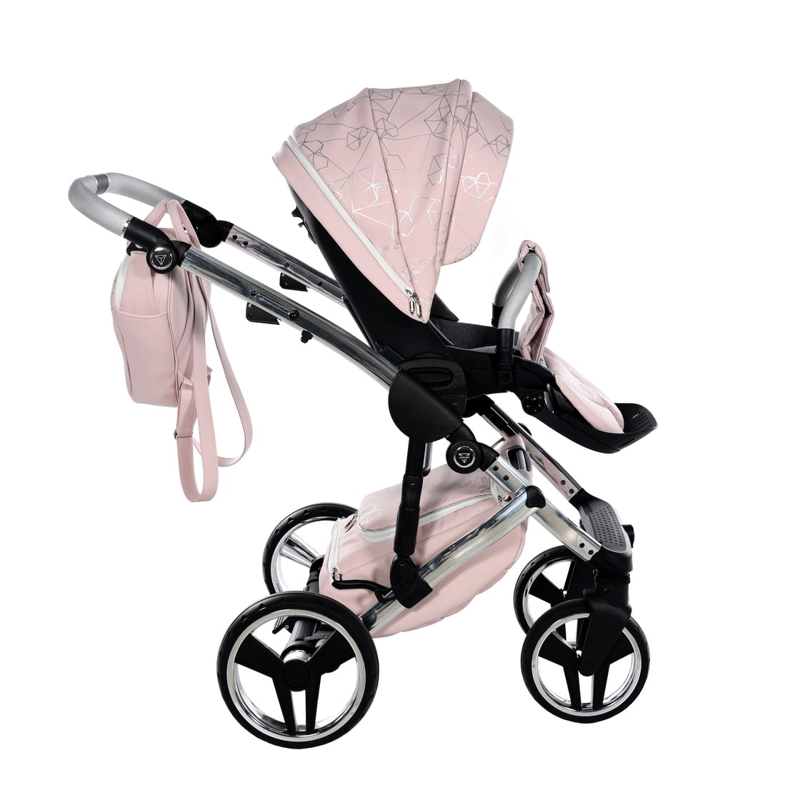 Trio Diamond Heart Collection V3 3 in 1 Ecopelle Rosa/Silver Telaio Silver