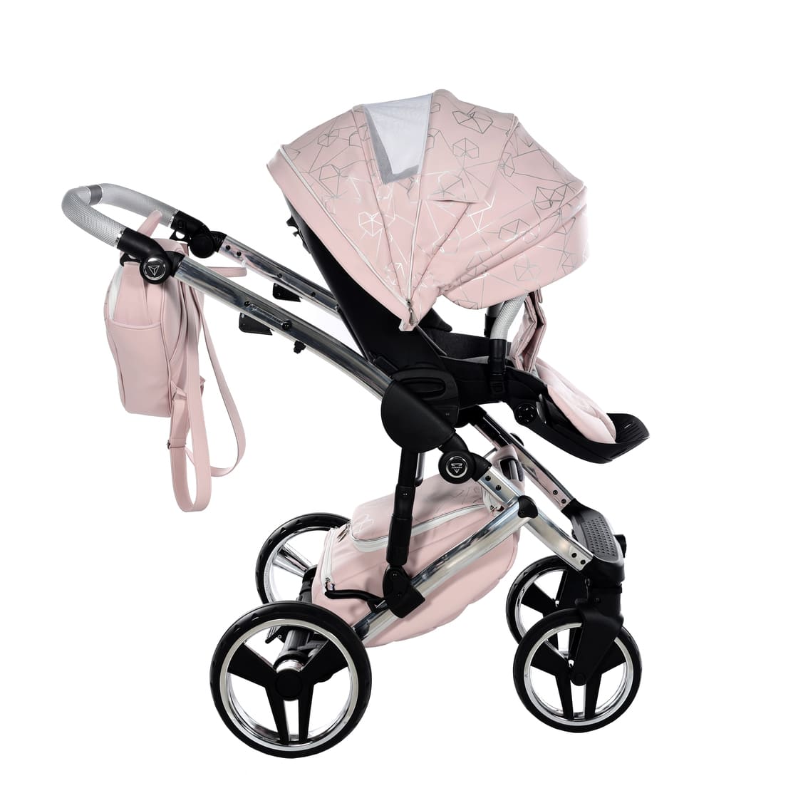 Trio Diamond Heart Collection V3 3 in 1 Ecopelle Rosa/Silver Telaio Silver