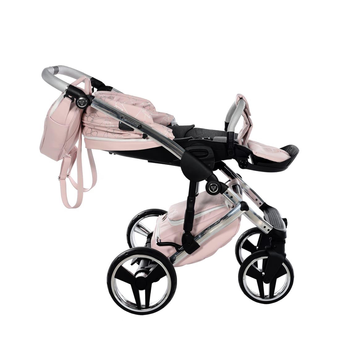 Junama Diamond Heart Collection V3 2 in 1 Ecopelle Rosa/Silver Telaio Silver