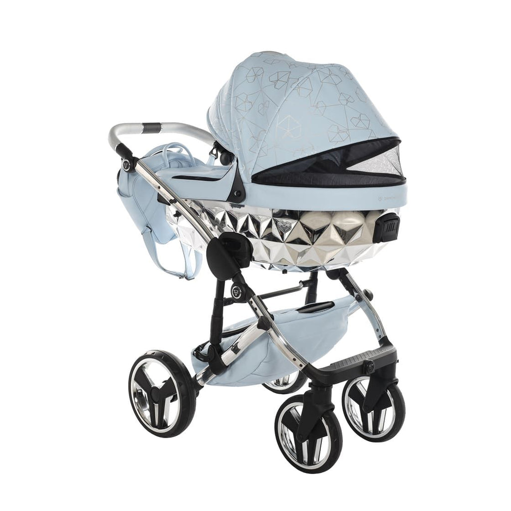 Trio Diamond Heart Collection V3 3 in 1 Ecopelle Blue/Silver Telaio Silver