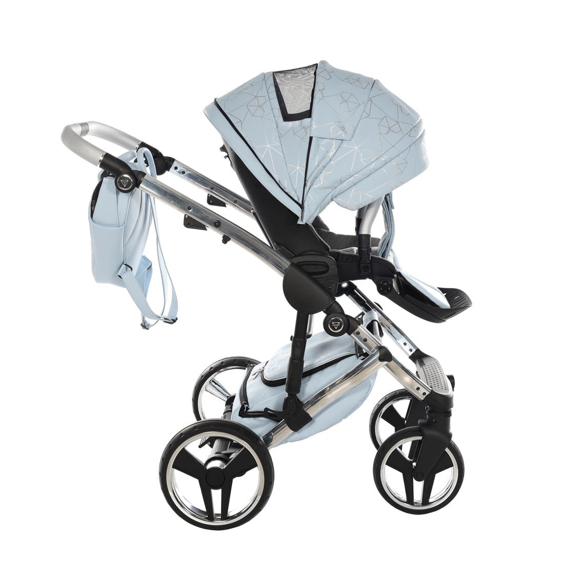 Trio Diamond Heart Collection V3 3 in 1 Ecopelle Blue/Silver Telaio Silver