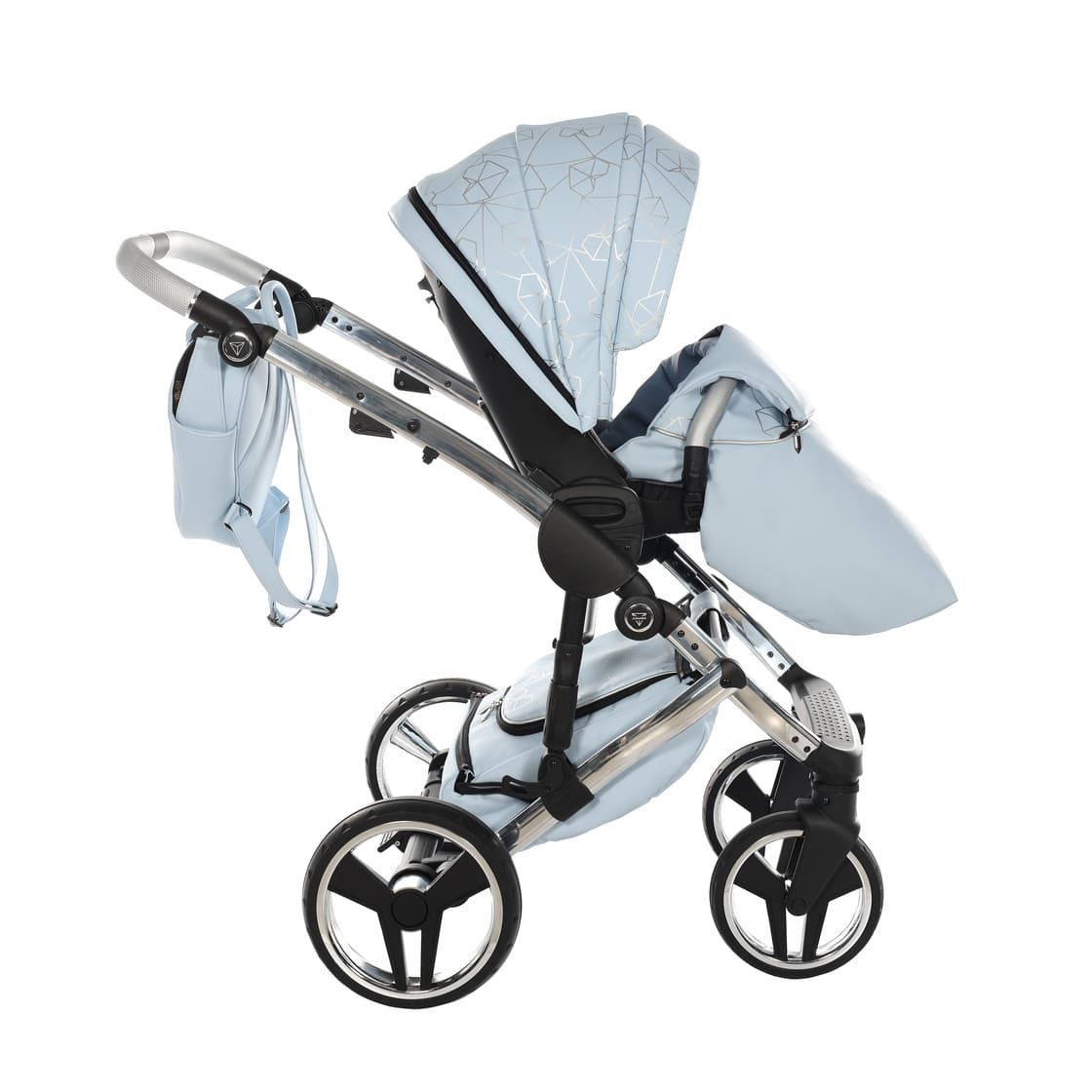 Trio Diamond Heart Collection V3 3 in 1 Ecopelle Blue/Silver Telaio Silver