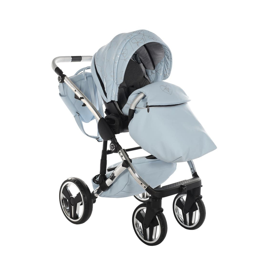 Trio Diamond Heart Collection V3 3 in 1 Ecopelle Blue/Silver Telaio Silver