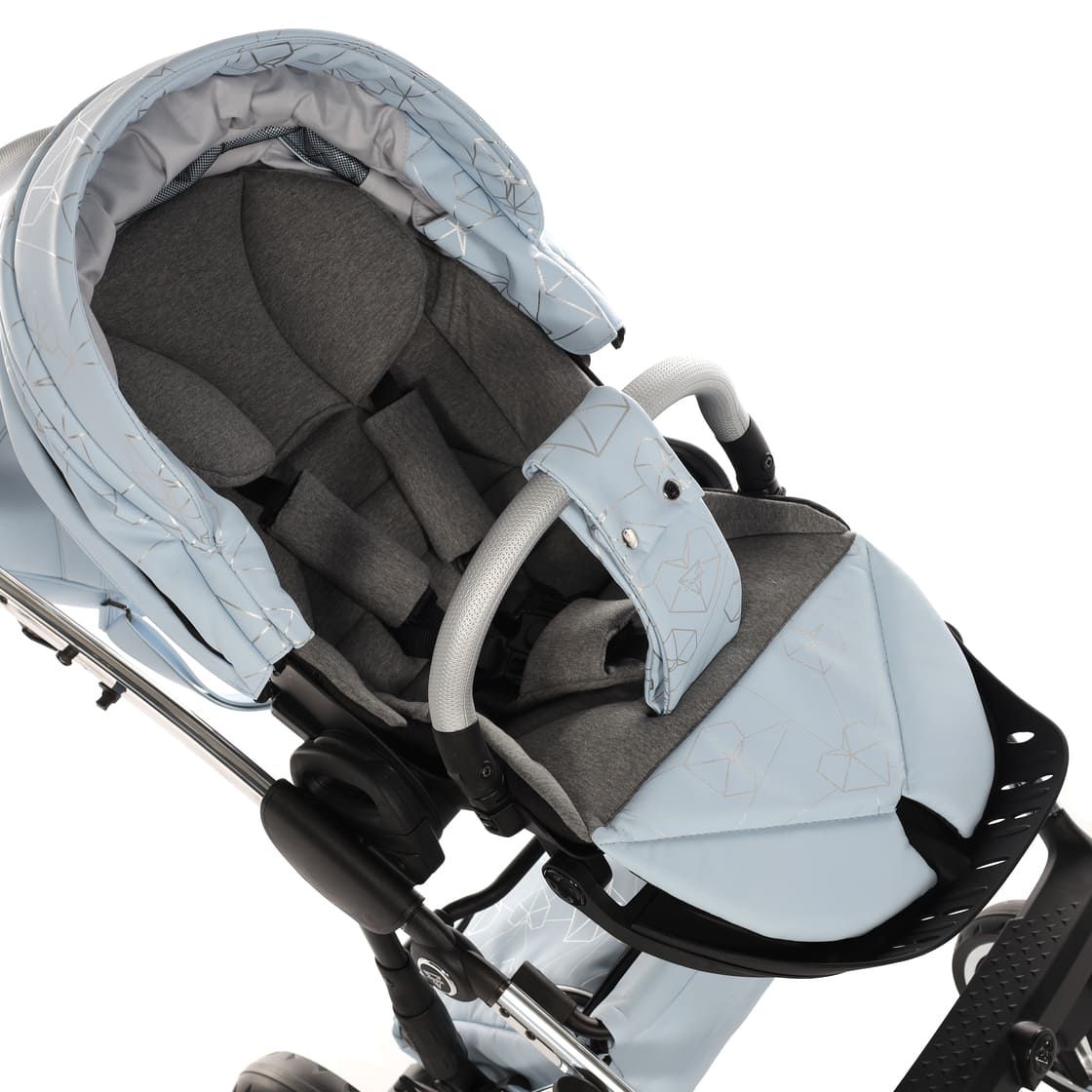 Trio Diamond Heart Collection V3 3 in 1 Ecopelle Blue/Silver Telaio Silver