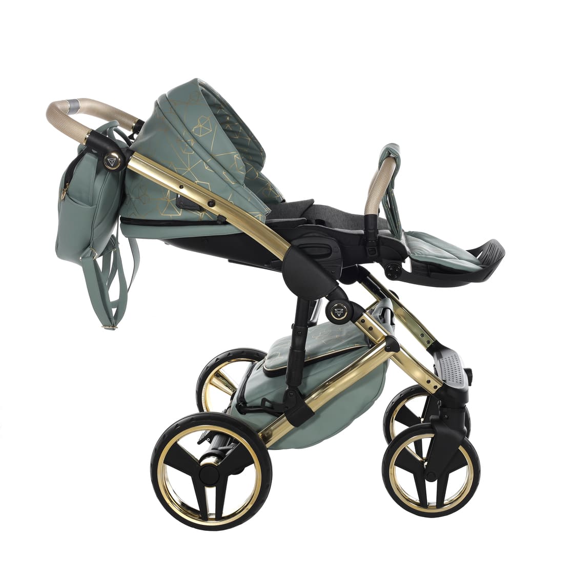 Junama Diamond Heart Collection V3 2 in 1 Ecopelle Khaki/Gold Telaio Oro Giallo