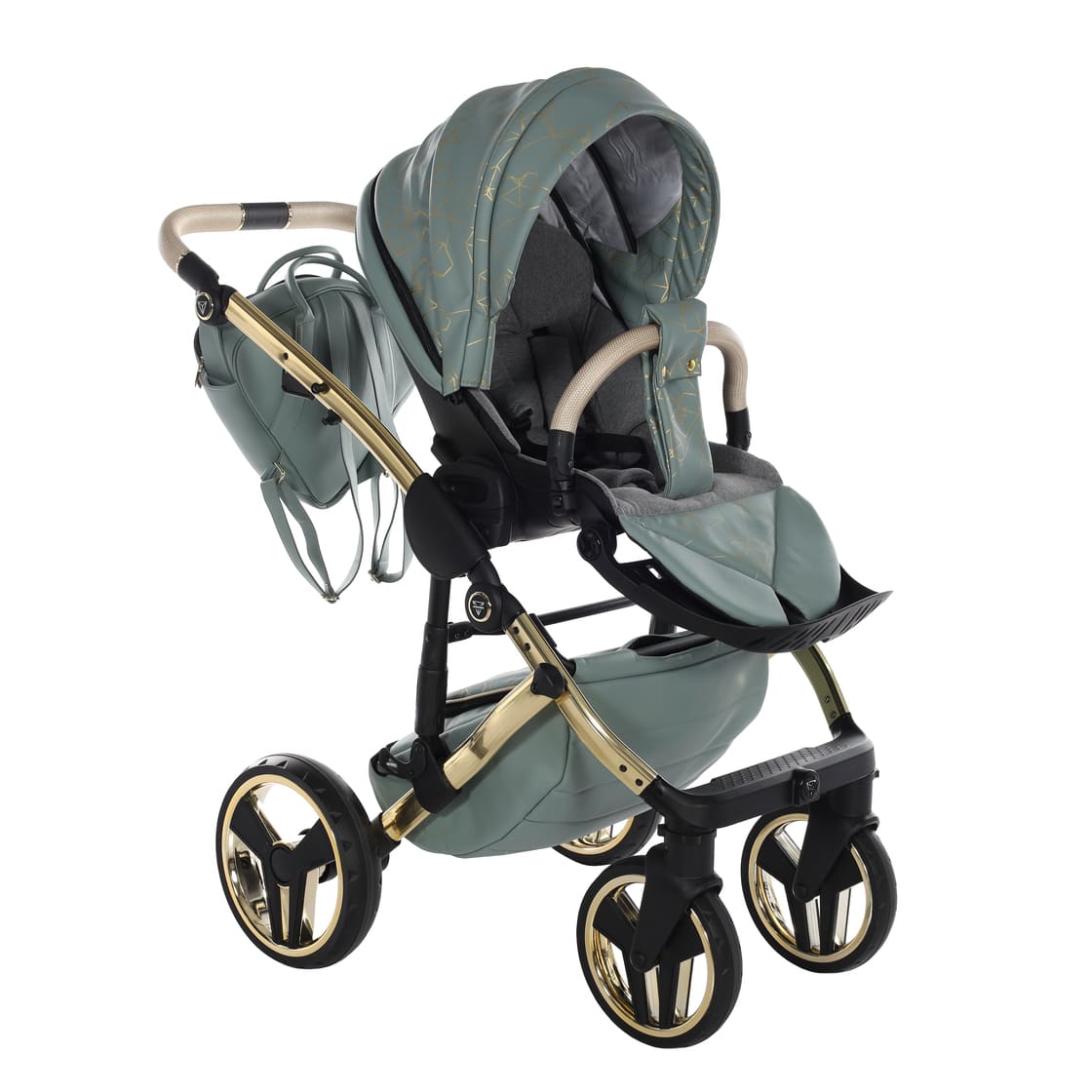 Junama Diamond Heart Collection V3 2 in 1 Ecopelle Khaki/Gold Telaio Oro Giallo