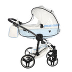 Diamond Candy V3 2 in 1 Pelle Bianco Navicella Azzurro Telaio Cromato