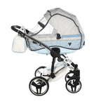 Diamond Candy V3 2 in 1 Pelle Bianco Navicella Azzurro Telaio Cromato