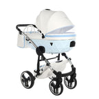 Diamond Candy V3 2 in 1 Pelle Bianco Navicella Azzurro Telaio Cromato