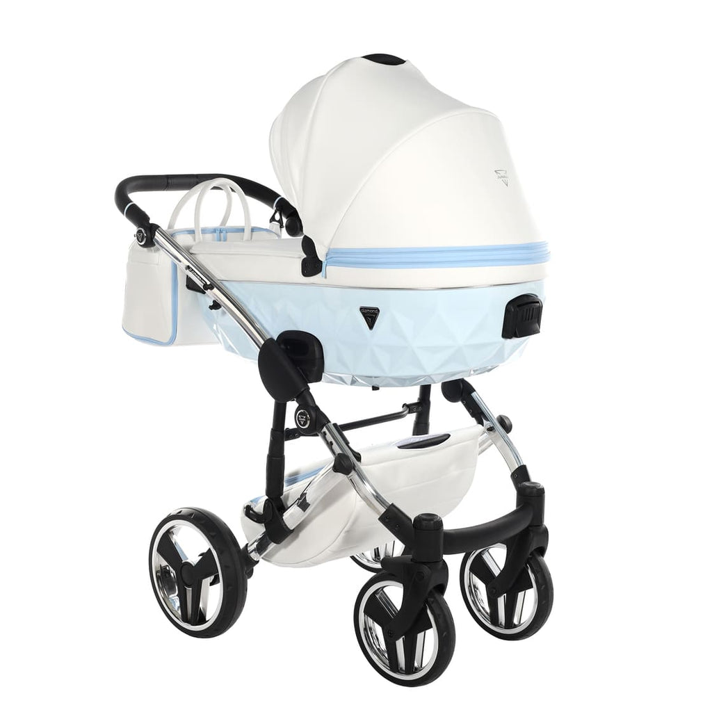 Diamond Candy V3 2 in 1 Pelle Bianco Navicella Azzurro Telaio Cromato