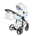Diamond Candy V3 2 in 1 Pelle Bianco Navicella Azzurro Telaio Cromato