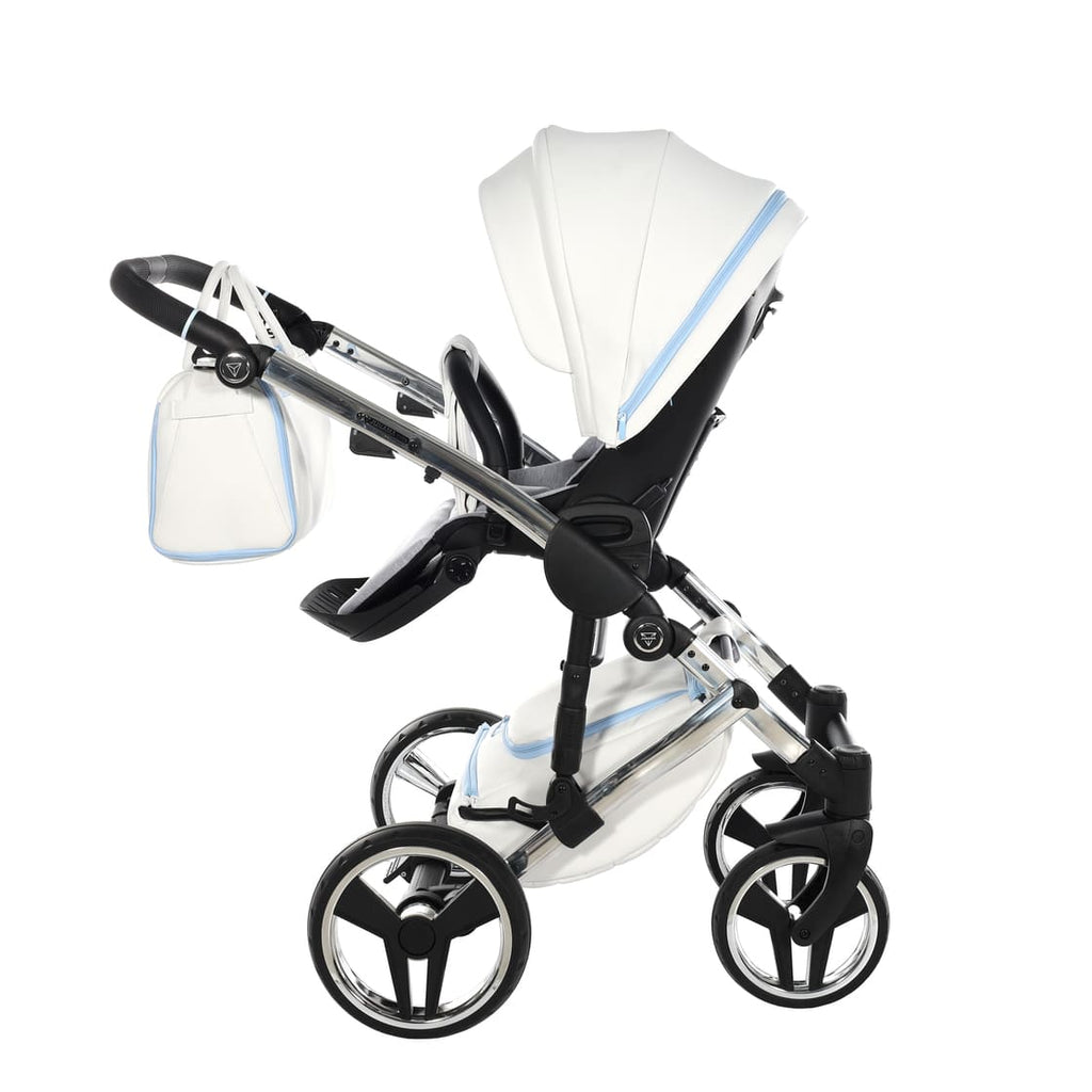 Diamond Candy V3 2 in 1 Pelle Bianco Navicella Azzurro Telaio Cromato