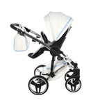 Diamond Candy V3 2 in 1 Pelle Bianco Navicella Azzurro Telaio Cromato